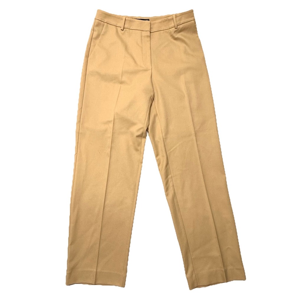 HallHuber Womens 8 Camel Tan Straight Leg Dress‎ Pants Trousers Business Germany